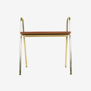 BEGJA - Stool/Table with Chrome Legs