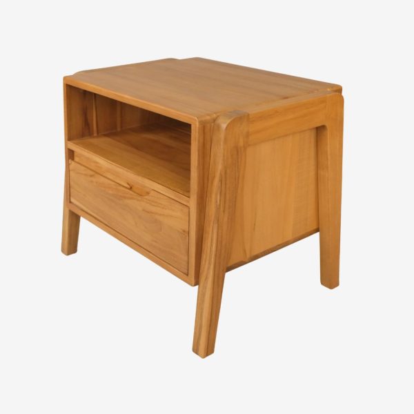 Solid Teak Wood Bed Nightstand