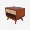 Solid Teak Wood Bed Nightstand