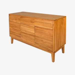 Solid Teak Wood Chest Of 9 Drawers