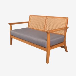 Solid Teak Wood Sofa 2 Seater