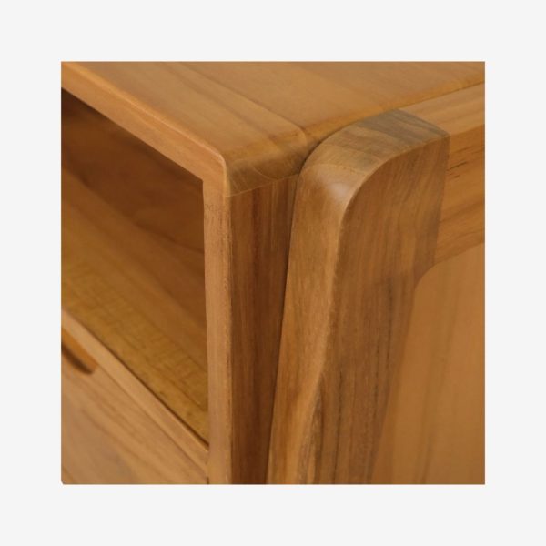 Solid Teak Wood Bed Nightstand