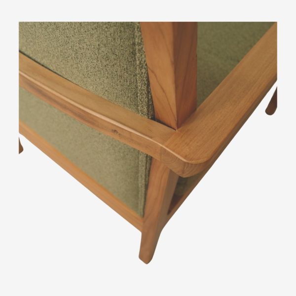 Solid Teak Wood Sofa 1 Seater B