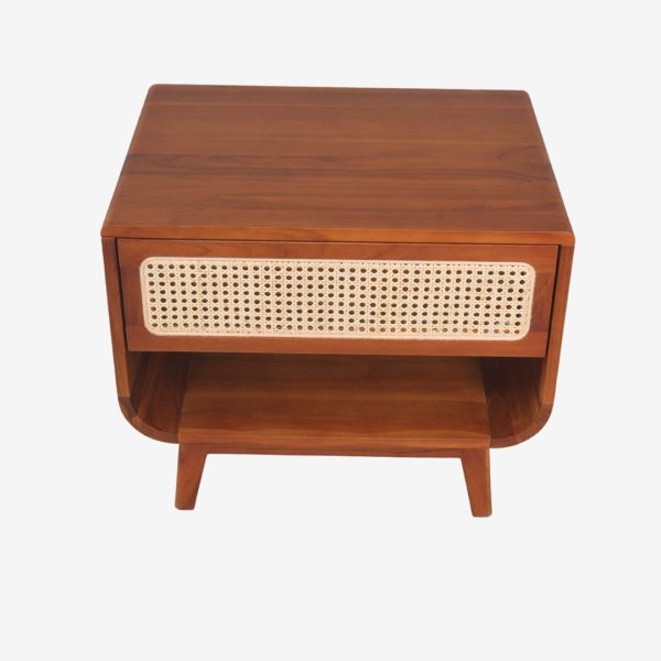 Solid Teak Wood Bed Nightstand