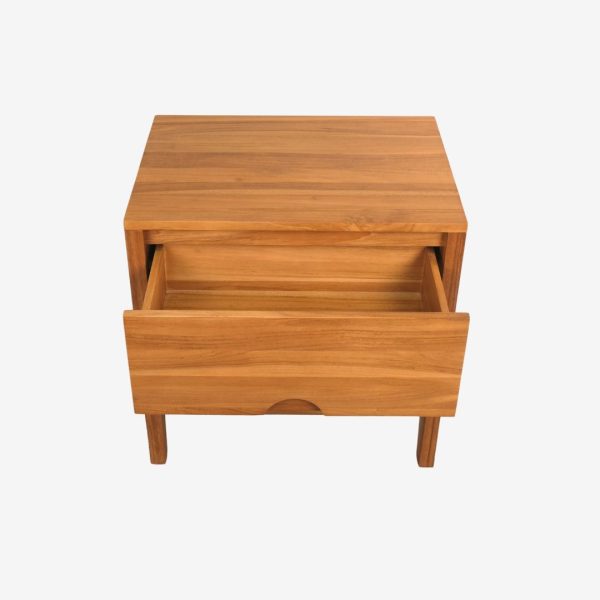 Solid Teak Wood Bed Nightstand