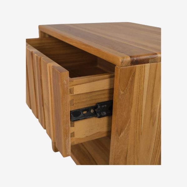 Solid Teak Wood Bed Nightstand