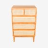 Solid Teak Wood Chest of 5 Drawers