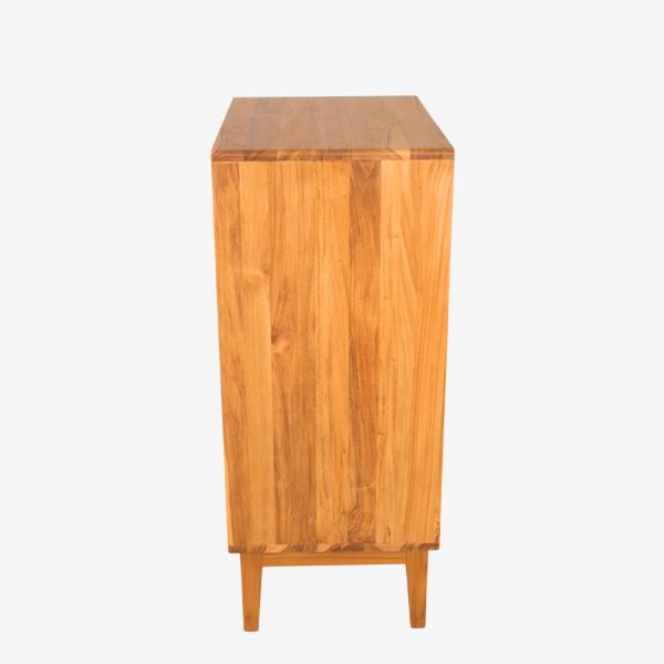 Solid Teak Wood Chest of 5 Drawers