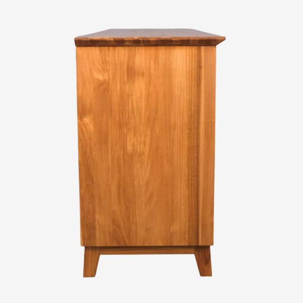 Solid Teak Wood Sideboard with Rattan