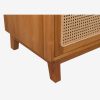 Solid Teak Wood Sideboard with Rattan