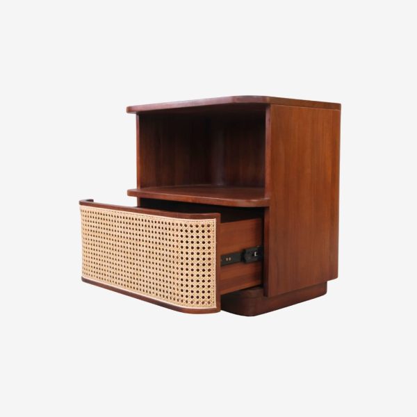 Solid Teak Wood Bed Nightstand
