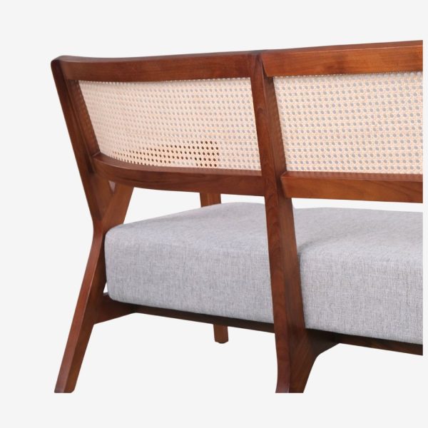Solid Teak Wood Sofa 2 Seater